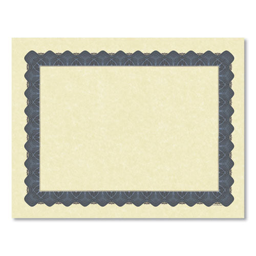 Great Papers!® Metallic Border Certificates, 11 X 8.5, Ivory-blue With Blue Border, 100-pack freeshipping - TVN Wholesale