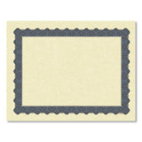 Great Papers!® Metallic Border Certificates, 11 X 8.5, Ivory-blue With Blue Border, 100-pack freeshipping - TVN Wholesale