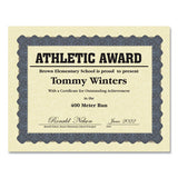 Great Papers!® Metallic Border Certificates, 11 X 8.5, Ivory-blue With Blue Border, 100-pack freeshipping - TVN Wholesale