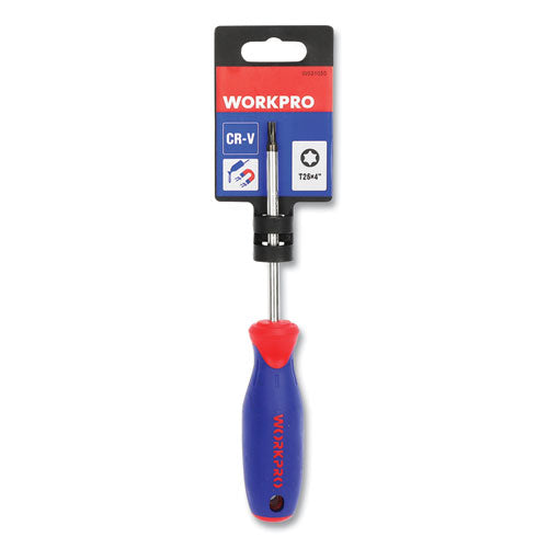 Workpro® Straight-handle Cushion-grip Screwdriver, T25 Torx Tip, 4" Shaft freeshipping - TVN Wholesale