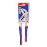 Workpro® Groove Joint Pliers, 12" Long, Ni-fe-coated Drop-forged Carbon Steel, Blue-red Soft-grip Handle freeshipping - TVN Wholesale