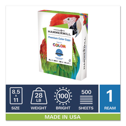 Hammermill® Premium Color Copy Print Paper, 100 Bright, 28lb, 8.5 X 11, Photo White, 500-ream freeshipping - TVN Wholesale