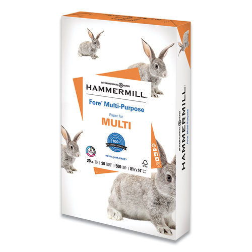 Hammermill® Fore Multipurpose Print Paper, 96 Bright, 20 Lb, 8.5 X 11, White, 500 Sheets-ream, 10 Reams-carton freeshipping - TVN Wholesale