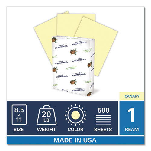 Hammermill® Colors Print Paper, 20lb, 8.5 X 11, Canary, 500-ream freeshipping - TVN Wholesale