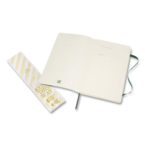 Moleskine® Classic Softcover Notebook, 1 Subject, Wide-legal Rule, Myrtle Green Cover, 8.25 X 5, 96 Sheets freeshipping - TVN Wholesale