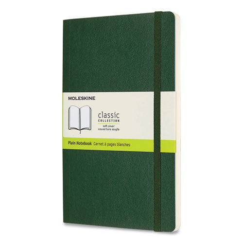 Moleskine® Classic Softcover Notebook, 1 Subject, Unruled, Myrtle Green Cover, 8.25 X 5, 96 Sheets freeshipping - TVN Wholesale