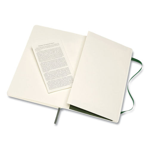 Moleskine® Classic Softcover Notebook, 1 Subject, Unruled, Myrtle Green Cover, 8.25 X 5, 96 Sheets freeshipping - TVN Wholesale