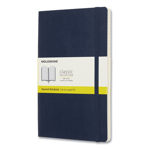 Moleskine® Classic Softcover Notebook, 1 Subject, Quadrille Rule, Sapphire Blue Cover, 8.25 X 5 freeshipping - TVN Wholesale