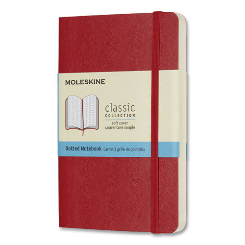Moleskine® Classic Softcover Notebook, 1 Subject, Dotted Rule, Scarlet Red Cover, 5.5 X 3.5 freeshipping - TVN Wholesale