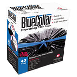 BlueCollar Drawstring Trash Bags, 30 Gal, 1 Mil, 30" X 34", Black, 240-carton freeshipping - TVN Wholesale
