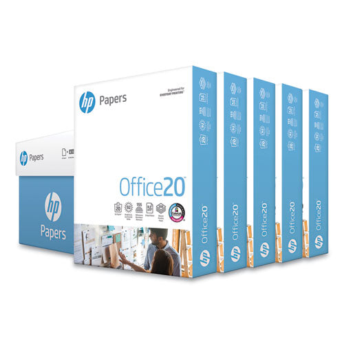HP Papers Office20 Paper, 92 Bright, 20lb, 8.5 X 11, White, 500 Sheets-ream, 5 Reams-carton freeshipping - TVN Wholesale