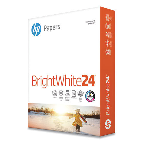 HP Papers Brightwhite24 Paper, 100 Bright, 24lb, 8.5 X 11, Bright White, 500-ream freeshipping - TVN Wholesale
