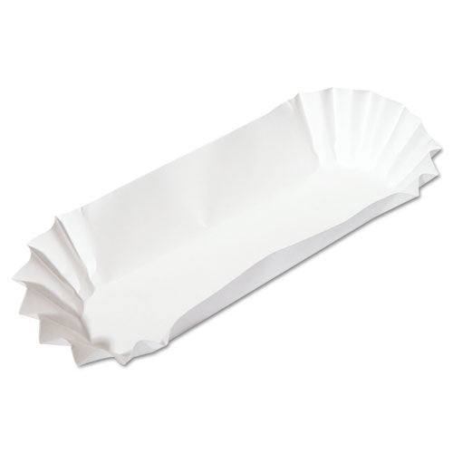Hoffmaster® Fluted Hot Dog Trays, 6 X 2 X 2, White, 500-sleeve, 6 Sleeves-carton freeshipping - TVN Wholesale