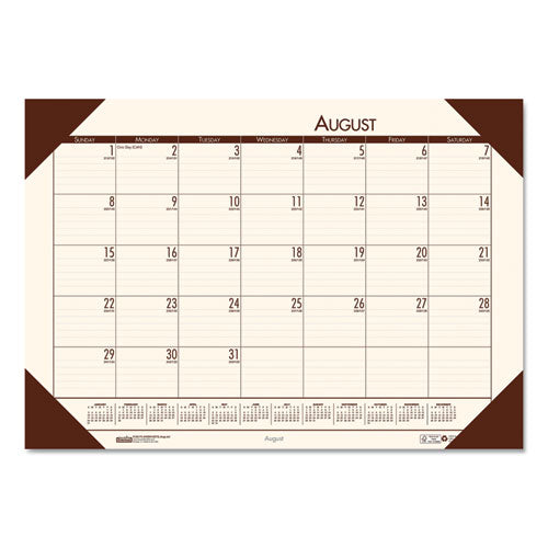 House of Doolittle™ Ecotones Recycled Academic Desk Pad Calendar, 18.5 X 13, Cream Sheets, Brown Corners, 12-month (aug To July): 2021 To 2022 freeshipping - TVN Wholesale
