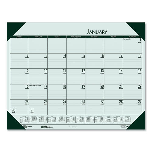 House of Doolittle™ Ecotones Recycled Monthly Desk Pad Calendar, 22 X 17, Green-tint-woodland Green Sheets-corners, 12-month (jan To Dec): 2022 freeshipping - TVN Wholesale