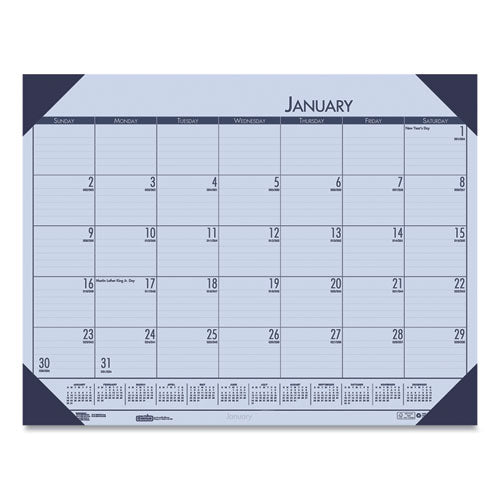 House of Doolittle™ Ecotones Recycled Monthly Desk Pad Calendar, 22 X 17, Sunset Orchid Sheets, Cordovan Corners, 12-month (jan To Dec): 2022 freeshipping - TVN Wholesale