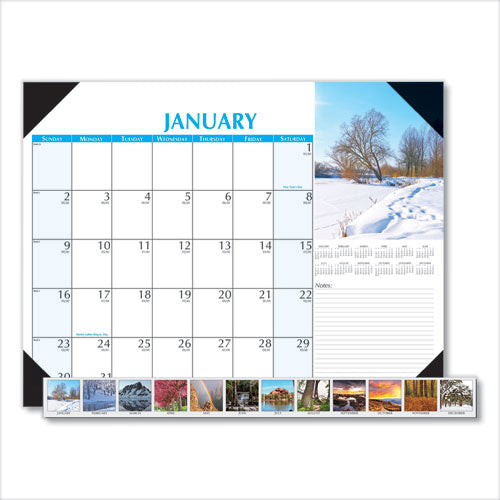 House of Doolittle™ Earthscapes Scenic Desk Pad Calendar, Scenic Photos, 22 X 17, White Sheets, Black Binding-corners,12-month (jan-dec): 2022 freeshipping - TVN Wholesale