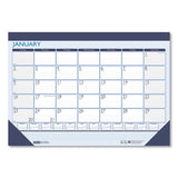 House of Doolittle™ Recycled Contempo Desk Pad Calendar, 18.5 X 13, White-blue Sheets, Black Binding, Black Corners, 12-month (jan To Dec): 2022 freeshipping - TVN Wholesale