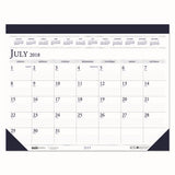 House of Doolittle™ Recycled Academic Desk Pad Calendar, 18.5 X 13, White-blue Sheets, Blue Binding-corners, 14-month (july To Aug): 2021 To 2022 freeshipping - TVN Wholesale