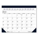 House of Doolittle™ Recycled Academic Desk Pad Calendar, 18.5 X 13, White-blue Sheets, Blue Binding-corners, 14-month (july To Aug): 2021 To 2022 freeshipping - TVN Wholesale