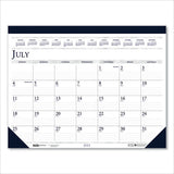 House of Doolittle™ Recycled Academic Desk Pad Calendar, 22 X 17, White-blue Sheets, Blue Binding-corners, 14-month (july To Aug): 2021 To 2022 freeshipping - TVN Wholesale