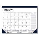 House of Doolittle™ Recycled Two-color Monthly Desk Pad Calendar With Notes Section, 22 X 17, Blue Binding-corners, 12-month (jan-dec): 2022 freeshipping - TVN Wholesale