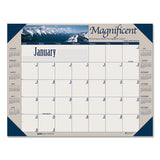 House of Doolittle™ Earthscapes Recycled Monthly Desk Pad Calendar, Motivational Photos, 22 X 17, Blue Binding-corners, 12-month (jan-dec): 2022 freeshipping - TVN Wholesale