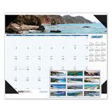 House of Doolittle™ Earthscapes Recycled Monthly Desk Pad Calendar, Coastlines Photos, 22 X 17, Black Binding-corners,12-month (jan-dec): 2022 freeshipping - TVN Wholesale