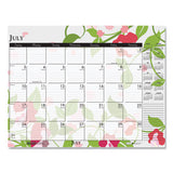 House of Doolittle™ Recycled Desk Pad Calendar, Wild Flowers Artwork, 18.5 X 13, White Sheets, Black Binding-corners,12-month (jan-dec): 2022 freeshipping - TVN Wholesale