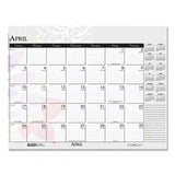 House of Doolittle™ Recycled Desk Pad Calendar, Wild Flowers Artwork, 18.5 X 13, White Sheets, Black Binding-corners,12-month (jan-dec): 2022 freeshipping - TVN Wholesale