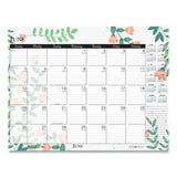 House of Doolittle™ Recycled Desk Pad Calendar, Wild Flowers Artwork, 22 X 17, White Sheets, Black Binding-corners,12-month (jan-dec): 2022 freeshipping - TVN Wholesale