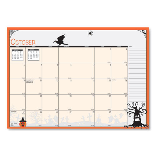 House of Doolittle™ Seasonal Monthly Planner, Seasonal Artwork, 10 X 7, Light Blue Cover, 12-month (july To June): 2021 To 2022 freeshipping - TVN Wholesale