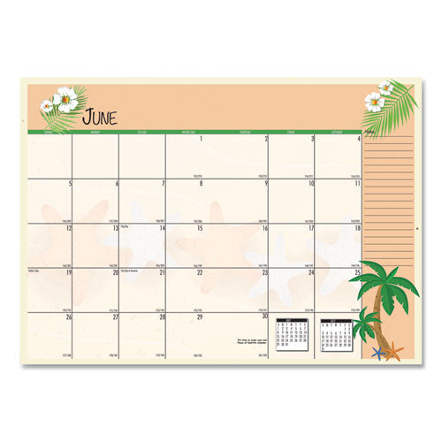 House of Doolittle™ Seasonal Monthly Planner, Seasonal Artwork, 10 X 7, Light Blue Cover, 12-month (july To June): 2021 To 2022 freeshipping - TVN Wholesale