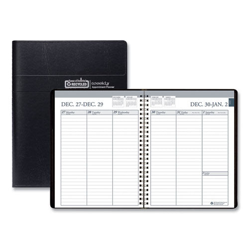 House of Doolittle™ Recycled Weekly Appointment Book Ruled Without Appointment Times, 8.75 X 6.88, Black Cover, 12-month (jan To Dec): 2022 freeshipping - TVN Wholesale