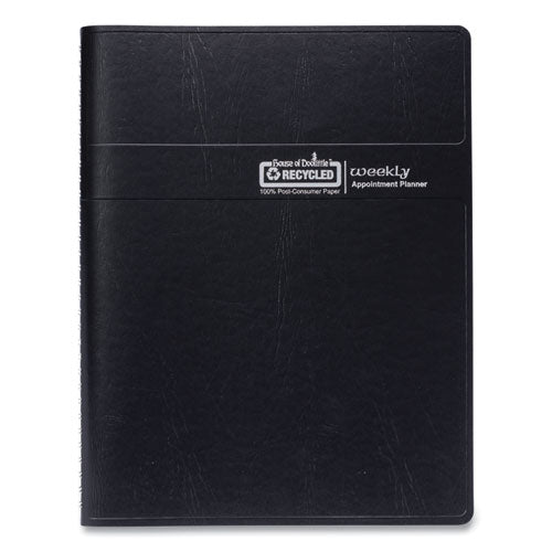 House of Doolittle™ Recycled Weekly Appointment Book Ruled Without Appointment Times, 8.75 X 6.88, Black Cover, 12-month (jan To Dec): 2022 freeshipping - TVN Wholesale
