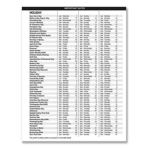 House of Doolittle™ Recycled Weekly Appointment Book Ruled Without Appointment Times, 8.75 X 6.88, Black Cover, 12-month (jan To Dec): 2022 freeshipping - TVN Wholesale