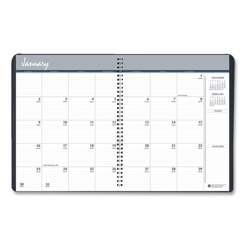 House of Doolittle™ Recycled Monthly 5-year-62-month Planner, 11 X 8.5, Black Cover, 62-month (dec To Jan): 2021 To 2027 freeshipping - TVN Wholesale