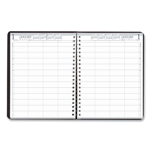 House of Doolittle™ Eight-person Group Practice Daily Appointment Book, 11 X 8.5, Black Cover, 12-month (jan To Dec): 2022 freeshipping - TVN Wholesale