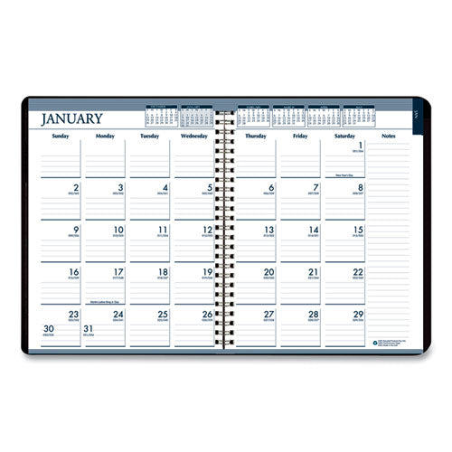House of Doolittle™ Recycled Wirebound Weekly-monthly Planner, 11 X 8.5, Black Cover, 12-month (jan To Dec): 2022 freeshipping - TVN Wholesale