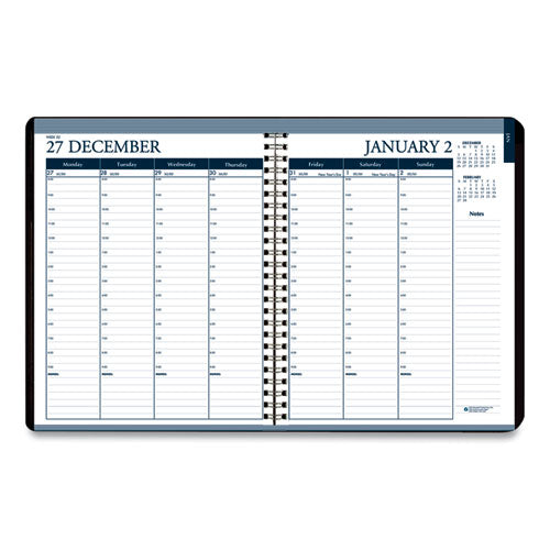 House of Doolittle™ Recycled Wirebound Weekly-monthly Planner, 11 X 8.5, Black Cover, 12-month (jan To Dec): 2022 freeshipping - TVN Wholesale