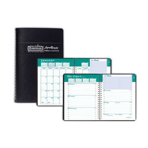 House of Doolittle™ Express Track Recycled Weekly Appointment Book-monthly Planner, 8 X 5, Black Cover, 13-month (jan To Jan): 2022 To 2023 freeshipping - TVN Wholesale