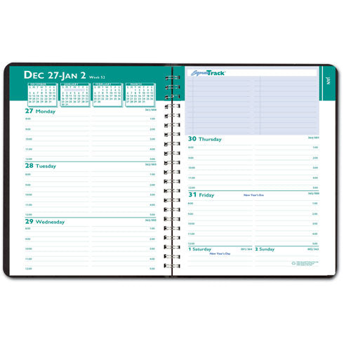 House of Doolittle™ Express Track Recycled Weekly Appointment Book-monthly Planner, 8 X 5, Black Cover, 13-month (jan To Jan): 2022 To 2023 freeshipping - TVN Wholesale