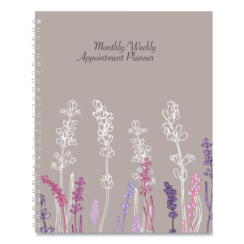 House of Doolittle™ Recycled Wild Flower Weekly-monthly Planner, Wild Flowers Artwork, 9 X 7, Gray-white-purple Cover, 12-month (jan-dec): 2022 freeshipping - TVN Wholesale