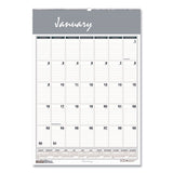 House of Doolittle™ Bar Harbor Recycled Wirebound Monthly Wall Calendar, 8.5 X 11, White-blue-gray Sheets, 12-month (jan-dec): 2022 freeshipping - TVN Wholesale