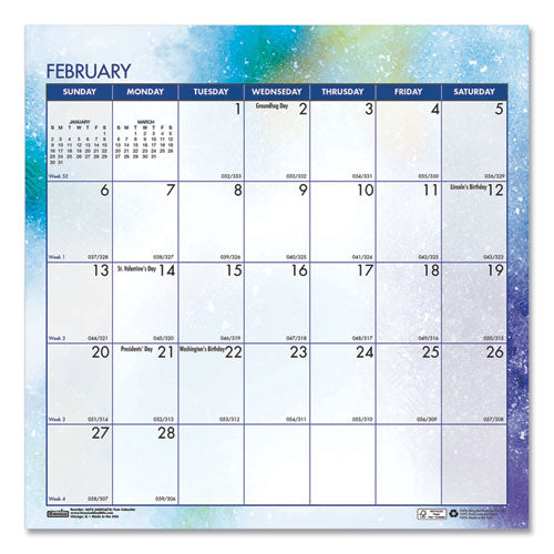House of Doolittle™ Recycled Cosmos Tent Calendar, Cosmos Artwork, 6 X 6, White-blue-multicolor Sheets, 2022 freeshipping - TVN Wholesale