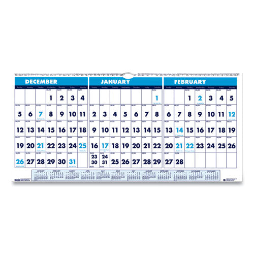 House of Doolittle™ Recycled Three-month Format Wall Calendar, Horizontal Orientation, 23.5 X 12, White Sheets, 14-month (dec-jan): 2021-2023 freeshipping - TVN Wholesale