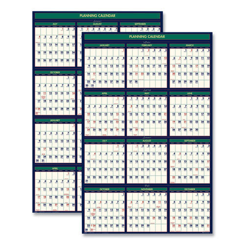 House of Doolittle™ Four Season Erasable Business-academic Recycled Wall Calendar, 24 X 37, 12-month(july-june):2021-2022, 12-month(jan-dec):2022 freeshipping - TVN Wholesale