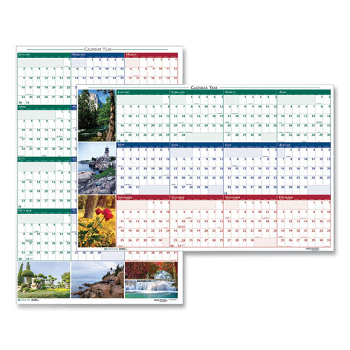 House of Doolittle™ Earthscapes Recycled Reversible-erasable Yearly Wall Calendar, Nature Photos, 24 X 37, White Sheets, 12-month (jan-dec): 2022 freeshipping - TVN Wholesale