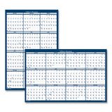 House of Doolittle™ Recycled Poster Style Reversible-erasable Yearly Wall Calendar, 32 X 48, White-blue-gray Sheets, 12-month (jan To Dec): 2022 freeshipping - TVN Wholesale