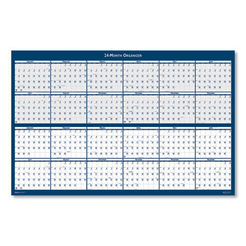 House of Doolittle™ Reversible-erasable 2 Year Wall Calendar, 24 X 37, Light Blue-blue-white Sheets, 24-month (jan To Dec): 2022 To 2023 freeshipping - TVN Wholesale